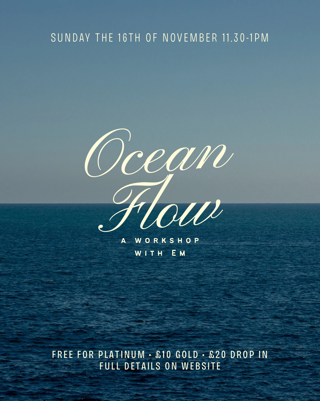 November workshop- Ocean Flow