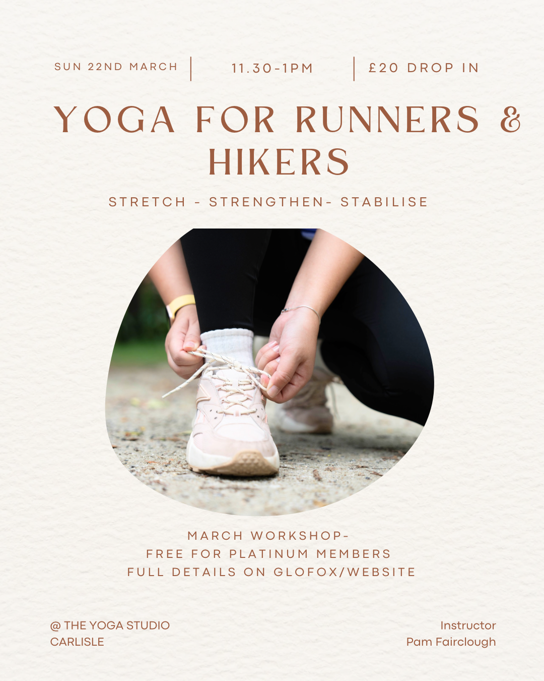 Yoga for runners and hikers- a workshop with Pam